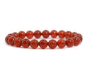 1 Strand Stretch Natural Carnelian Beaded Gemstone Bracelet, 8mm Bead, Length Selections: 7 inch/7.5 inch/8 inch/8.5 inch