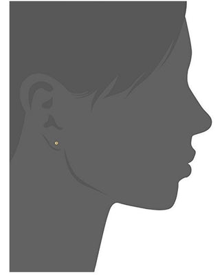 1 Pair 925 Sterling Silver Ball Post Stud Earrings, Real 18K Yellow Gold Plated Ball Ear Studs, Size Selections: 3mm/4mm/6mm/8mm