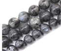 Natural Larvikite "Black Labradorite" Gemstone Round Beads, 1 Strand/15 Inch, Size Selections: 4mm/6mm/8mm/10mm