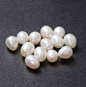 10pcs Natural AAA Grade High Luster Half Drilled Teardrop Pearls Beads, White Cultured Freshwater Pearls, 9-10mm, Hole ID 0.85mm, PT3-910