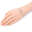 1pc Real 925 Sterling Silver Hope Ribbon Bead Charm, Compatible with Pandora All Other Charm Bracelet, EC7-B2