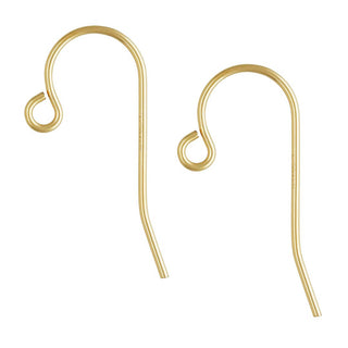 10pcs Real 1/20 14K Gold Filled Fish Earring Hooks, 22mm, 0.7mm/21 Gauge, JK1-R7