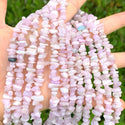 Natural Light Purple Pink Kunzite Gemstones Chip Beads, Free Form, 5mm-8mm, Hole ID 1mm, 1 Strand/31 Inch, GZ1-33