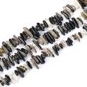 Natural Multi-Color Smoky Quartz Gemstone Stick Point Beads, Irregular, 7mm-23mm Long, Hole ID 1mm 1 Strand/15 Inch, GZ5-22