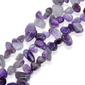 Natural Purple Amethyst Crystal Gemstone Petal Keishi Beads, Irregular, 10mm-20mm, Hole ID 1mm, 1 Strand/15 Inch, GZ6-9
