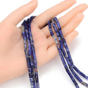 Natural Blue Sodalite Gemstone Cylinder Tube Beads, 13x4mm, Hole ID 1mm, 14.5 Inch/1 Strand, GH-H7