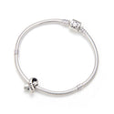 1pc Real 925 Sterling Silver Hope Ribbon Bead Charm, Compatible with Pandora All Other Charm Bracelet, EC7-B2