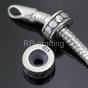 1pc 925 Sterling Silver Rubber Charm Holder Bead Stopper, Compatible with Pandora All Other 3mm Charm Bracelet, EC27-B3