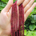 Natural Garnet Red Quartz Gemstone Faceted Rondelle Beads, 4x2mm/Small, Hole ID 0.9mm, 14 Inch/1 Strand, GH1R-3