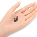 500pcs 4mm Small Tiny Corrugated Ribbon Round Beads, Antique Bronze Plated Brass, Tarnish Resistant, Hole ID 1mm, CF14-4