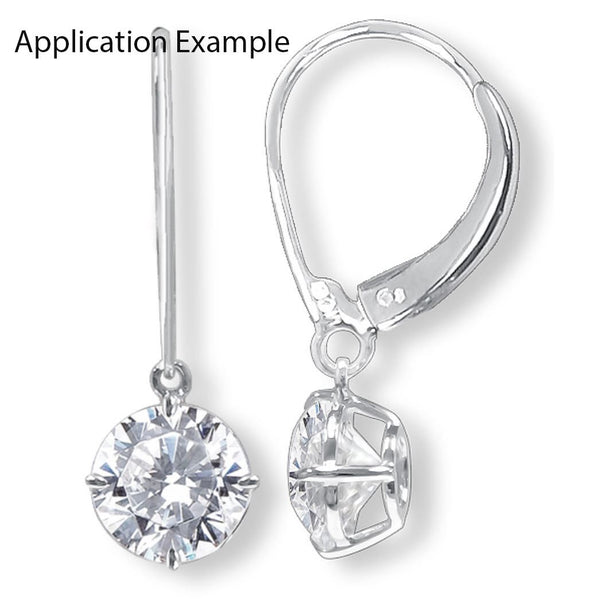 20pcs Tarnish Resistant Leverback Earring Hooks, Open Jump Ring, Sterling Silver Plated Brass, Size Selections: 15mm/17mm