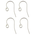 50pcs Tarnish Resistant Ball End Fish Earring Hooks, Sterling Silver Plated Brass, 22mm Long, Wire Gauge Selections: 0.7mm or 0.9mm