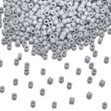 30g Miyuki Delica 11/0 Seed Beads, Opaque Glass Enamel Light Smoke DB1498-1