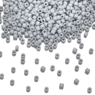 7.5g Miyuki Delica 11/0 Seed Beads Opaque Glass Enamel Light Smoke DB1498-1