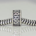 1pc Solid 925 Sterling Silver Lucky Ribbon Bead Charm, Compatible with Pandora All Other Charm Bracelet, EC121