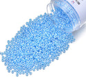 25g Miyuki Rocaille 8/0 Round Seed Bead Opaque Blue Luster Alabaster RR-537