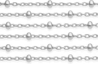 33ft 304 Stainless Steel Satellite Cable Chain with 2mm Beads