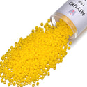 7.5g Miyuki Delica 11/0 Seed Beads, Opaque Matte Canary Yellow DB1582
