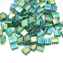 10g Miyuki Full Tila Square Seed Beads 5x5mm, Rainbow Pistachio (TL-179)