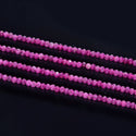 Natural Red Ruby Gemstone Tiny Small Faceted Rondelle Beads, 3x2mm, Hole ID 0.65mm, 15 Inch/1 Strand, GK-A5