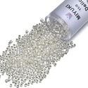 7.5g Miyuki Delica 11/0 Seed Beads, Silver Lined Crystal Clear DB41