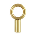 10pcs Real 1/20 14K Gold Filled Crimp Cord End Caps, Closed Ring, Hole ID 1mm, JK4-D1