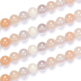 Natural Light Red Aventurine Gemstone Round Beads, 1 Strand/15 Inch, Size Selections: 4mm/6mm/8mm/10mm