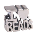 Solid 925 Sterling Silver I Love Bead Charm Art Creativity Bead