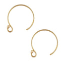 10pcs Real 1/20 14K Gold Filled Ball End Round Circle Earring Hooks, 13mm, 0.64mm/22 Gauge, JK1-P6