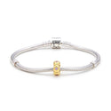 1pc Real Gold Plated Sterling Silver Daisy Flower Cute Small Charm Spacer Pink Cubic Zirconia CZ, Compatible with Pandora All Other Charm Bracelets, EC25-3