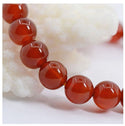 1 Strand Stretch Natural Carnelian Beaded Gemstone Bracelet, 8mm Bead, Length Selections: 7 inch/7.5 inch/8 inch/8.5 inch