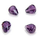24pcs Adabele Austrian Faceted Teardrop Crystal Beads #5500, Purple Velvet, 12mm x 10mm, Hole ID 1.2mm, SST-1227