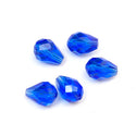 24pcs Adabele Austrian Faceted Teardrop Crystal Beads #5500, Sapphire Blue, 8mm x 6mm, Hole ID 1mm, SST-813
