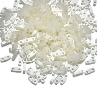 10g Miyuki Quarter Tila Seed Beads 5x1.2mm, Translucent Opal (QTL-512)