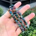 1 Strand Stretch Natural Grade A Indian Agate Free Form Gemstone Bracelet, 5-8mm Small Beads, Length Selections: 7 inch/7.5 inch