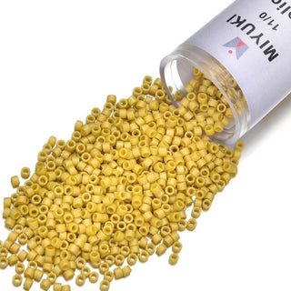 30g Miyuki Delica 11/0 Seed Beads Opaque Matte Glazed Rainbow Citron DB2302