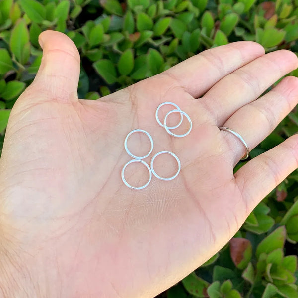 100pcs Open Jump Rings, O Rings, Sterling Silver Plated Brass, 1mm/18 Gauge, Size Selections: 10mm/12mm