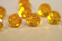 50pcs Adabele Austrian Faceted Round Crystal Beads #5000, Light Topaz Yellow, Size Selections: 4mm/6mm/8mm/10mm
