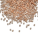 30g Miyuki Delica 11/0 Seed Beads, Opague Galvanized Apricot Gold DB411