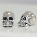 1pc Solid 925 Sterling Silver Skull Head Fearless Bead Charm, Compatible with Pandora All Other Charm Bracelet, EC24-B6