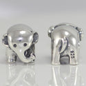 1pc Cute Solid 925 Sterling Silver Elephant Charm Good Luck Bead, Compatible with Pandora All Other Charm Bracelets, EC2-G2