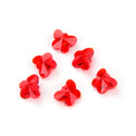 20pcs Creative Club Butterfly Crystal Glass Pendant Drop Beads, July Light Siam Red Birthstone, 10mm, Hole ID 1mm, CCM-6