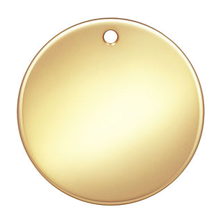 1pc Real 1/20 14K Gold Filled Round Stamping Blank Disc Drops, 16mm, Hole ID 1.2mm, JK17-A16