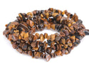 Natural Golden Yellow Tigers Eye Gemstones Chip Beads, Free Form, 5mm-8mm, Hole ID 1mm, 1 Strand/31 Inch, GZ1-7