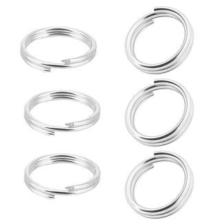 20pcs 925 Sterling Silver Split Jump Rings, 0.6mm/22 Gauge, Size Selections: 5mm/6mm/7mm/8mm