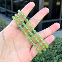 1 Strand Stretch Natural Green Peridot Free Form Gemstone Bracelet, 5-8mm Small Beads, Length Selections: 7 inch/7.5 inch