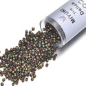 7.5g Miyuki Delica 11/0 Seed Beads, Opaque Matte Rainbow Bronze DB380