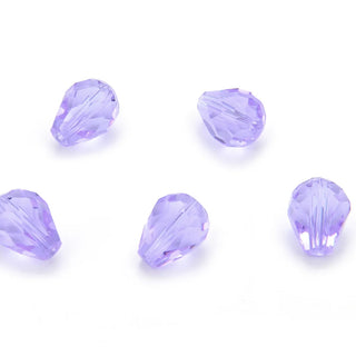 24pcs Adabele Austrian Faceted Teardrop Crystal Beads #5500, Light Violet, 8mm x 6mm, Hole ID 1mm, SST-804