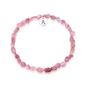 1 Strand Stretch Natural Pink Tourmaline Rubellite Free Form Gemstone Bracelet, 5-8mm Small Beads, Length Selections: 7 inch/7.5 inch