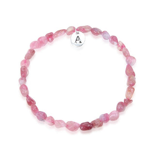 1 Strand Stretch Natural Pink Tourmaline Rubellite Free Form Gemstone Bracelet, 5-8mm Small Beads, Length Selections: 7 inch/7.5 inch